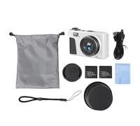 Annadue 88MP 8K Camera 18X Zoom Autofocus 3 Inch 180° Flip Screen Dual Battery WiFi Mirrorless Camera with Lens Cap 32GB Memory Card for Photography (White)