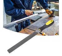 Annadue 8in Flat Mill Steel File, Flat Grinding Blade with Handle, Sharpening Shaping Tool for Metal Wood, Hand File for Home Workshop (8-inch coarse-Tooth with Handle)