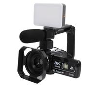 Annadue 8K Video Camera Camcorder, 8K 64MP HD 18x Digital Zoom Camcorder with 3.0 Inch Touch Screen, Fill Light, 32GB Memory Card, Microphone for Photography