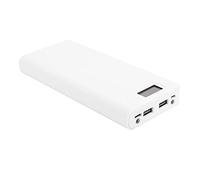 Annadue 8Pack Battery Box Portable Power Source DIY Shell (White) | Dual USB Output, 5V1A 5V2A Auto Current, DIY Installation, ABS Plastic, Flashlight Function, Digital Display