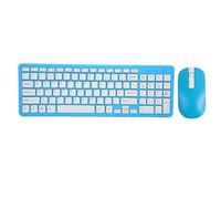 Annadue 96 Key Wireless Keyboard and Mouse Combo, 2.4G Wireless Connection with 10m Transmission Distance and Anti Slip Pad, for PC Laptop (Blue)