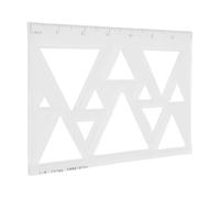 Annadue Acrylic Router Stencil, Transparent Router Inlay Template with Ruler Scale, Woodworking Drawing Template for DIY Woodworking Inlay Decoration (Triangular 12 in 1)