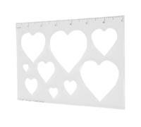 Annadue Acrylic Router Stencil, Transparent Router Inlay Template with Ruler Scale, Woodworking Drawing Template for DIY Woodworking Inlay Decoration (Loving Heart 9 in 1)