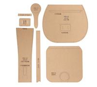 Annadue Acrylic Templates for Leather Craft, 7-Piece Set Adjustable Shoulder Bag Pattern Mold, Wear-Resistant Leather Handbag Template Stencil with Kraft Paper Protective Film,