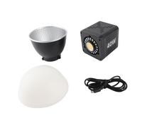 Annadue Adjustable Color Temperature 40W Portable Fill Light with Cooling Fan and 8 Lighting Effects, Rechargeable LED Light for Vloggers and Photographers, High CRI 95+, 16.3oz