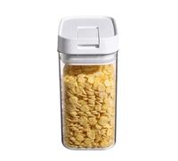 Annadue Airtight Food Storage Container 800ml Clear Stackable Sealed Canister with Plastic for Cereal Grain Rice Pantry Kitchen Organization