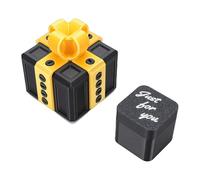 Annadue Annoying 3D Printed Gift Box with Screws for Fun Holiday Birthday Challenge Suitable for Friends and Family (Gold Black)