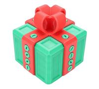 Annadue Annoying 3D Printed Gift Box with Screws, Funny Festive Decoration, Magic Gift Box for Friends, Suitable for all holiday scenes and birthday (Red+Green)