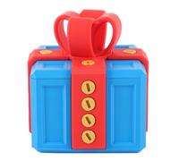 Annadue Annoying Present Box with Screws, 3D Printed Novelty Funny Gift Box for Storing Toys Holiday Decorations (Blue Red)