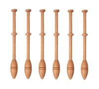 Annadue Antique Vintage French Lace Bobbin Weaving Tools for Complex Projects | 12Pcs Turned Wood Bobbins Ideal for Mother's Day, Birthdays