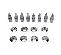 Annadue Audio Pure Copper Speaker Spike Set 8 Pcs,Speaker Isolation Spikes with Speaker Spikes Pads Mat for Subwoofer Amplifier Turntable Recorder CD DVD Player Silver