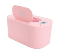 Annadue Baby Wipe Warmer, Large Capacity Heated Dispenser Holds 80 Wipes, USB Powered Portable Wet Wipe Warmer Bottle for Car Travel Pink