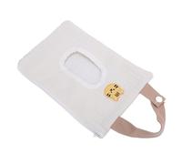 Annadue Baby Wipes Case with Zipper, Embroidered Portable Loop Refillable Wipe Dispenser Bag, Travel Baby Wipes Holder, Wet Dispenser for Diaper Bag (White Tiger)