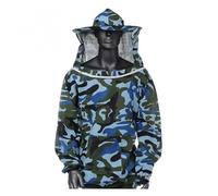 Annadue Beekeeping Jacket, Ultra Lightweight Beekeeper Jacket with Veil Hood, Maximum Protection for Beginner Professional Beekeepers (Light Blue)