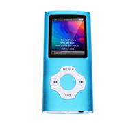 Annadue Bluetooth 5.3 MP3 Player, 1.8 Inch Screen Portable HiFi Music Player with 32GB Memory, FM Radio, E-Book, Recording, for Sports Commuting Travel (Blue)