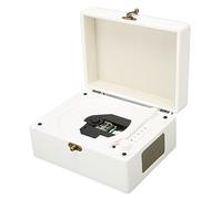 Annadue Bluetooth CD Player, Portable Record Player with Stereo Sound Vintage Gramophone Design, for Home Gym Bedroom Office (White)
