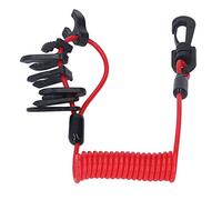 Annadue Boat Engine Emergency Stop Switch PU Wire Spring Lanyard for Mercruiser, Easy Install for Safety Kill Switch, 1.2m Cable Length