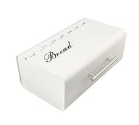 Annadue Bread Bin, Large Capacity Bread Storage Container with Clamshell Door, Countertop Space Saver, Box for Home Kitchen Office (White)