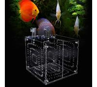 Annadue Breeding Box for Fish Tank Aquarium, Acrylic Isolation Incubation Box 30x15x15cm, Clear Seedlings Reproduction Tank for Small Fish, Shrimp, Guppy (20MC *20CM*20CM)