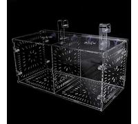 Annadue Breeding Box for Fish Tank Aquarium, Acrylic Isolation Incubation Box 30x15x15cm, Clear Seedlings Reproduction Tank for Small Fish, Shrimp, Guppy (30CM*15CM*15CM)