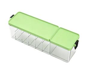 Annadue Cable Organizer Storage Box, Portable Phone Charger Organizer Travel Accessories for Desk Home Office (Green)