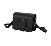 Annadue Camera Bag, Portable PU Leather Adjustable Shoulder Bag for Fuji Mini - Compact Camera Case with Strap Protection Storage (Black)