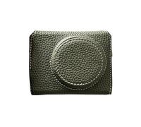 Annadue Camera Case for ZV-1/ZV-1M2 Vlog Camera, Leather Camera Bag Travel Portable Storage Bag with Shoulder Strap & Opening Bottom (Camera Not Included) (Green)