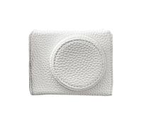 Annadue Camera Case for ZV-1/ZV-1M2 Vlog Camera, Leather Camera Bag Travel Portable Storage Bag with Shoulder Strap & Opening Bottom (Camera Not Included) (White)