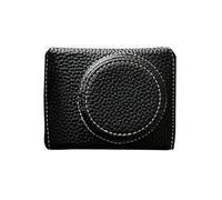 Annadue Camera Case for ZV-1/ZV-1M2 Vlog Camera, Leather Camera Bag Travel Portable Storage Bag with Shoulder Strap & Opening Bottom (Camera Not Included) (Black)