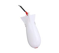 Annadue Carp Feeder Float Bait Holder, Bait Thrower Tool for Fishing, Large Bomb Lure Holder Nesting Tool with Spring Release (White)
