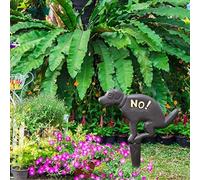 Annadue Cast Iron No Pooping Yard Sign, Dog Poop Stopper (small)
