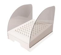 Annadue Cat Litter Ramp with Drawer Baffles Adjustable Height, Elevated