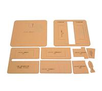 Annadue Clear Acrylic Leather Wallet Making Template, Leather Craft Stencil Kit, Purse Making Pattern, Leatherwork Cutting Guide for DIY Sewing