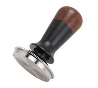 Annadue Coffee Tamper Spring Loaded, Stainless Steel Walnut Coffee Press, Powder Press Tool for Making (58mm / 2.28in)