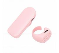 Annadue Compact Sensitive Click Page Turner, Rechargeable Bluetooth Remote Control Page Turner Ring, Fit for Reader with Ergonomic Design, Ideal for Hands Free Reading, Wireless (Pink)
