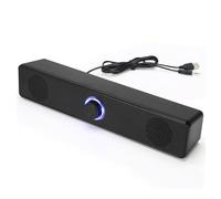 Annadue Computer Speakers, Wired USB Mini Sound Bar Speaker, HiFi Stereo Desktop Soundbar Speaker with Volume Knob & 3.5MM AUX for Desktop Computer, Laptop, Tablet, Etc