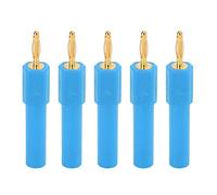 Annadue Convert Banana Plug 2mm to 4mm Socket Adapter 5Pcs PA Brass Strong Connectivity Good Conductivity for Inverters, Ships, Auto, Computers, Game Consoles, Radio Tape Recorders, (Blue)