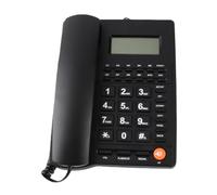 Annadue Corded Landline Telephone for Elderly, Caller ID Large Buttons Vintage Corded Desk Telephone with Speaker Clear Display for School Home Office Hotel (Black)