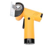 Annadue Cordless Electric Scissors, Portable Battery Powered Cutter with LED Display, Safe Start Design, Versatile Applications, for Carpet Cardboard Leather Cutting (Yellow)