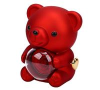 Annadue Cute Bear with Preserved Rose, Eternal Flowers Rotating Rose Box