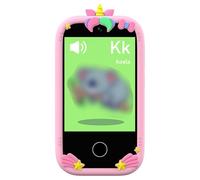 Annadue Cute Smart Phone with Touchscreen, 2.8 Inch Touchscreen Phone with MP3 MP4 Player, 30W Camera, 18 Educational Games, 32GB Memory, 240 * 320 Screen Resolution (Pink)