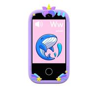 Annadue Cute Smart Phone with Touchscreen, 2.8 Inch Touchscreen Phone with MP3 MP4 Player, 30W Camera, 18 Educational Games, 32GB Memory, 240 * 320 Screen Resolution (Purple)