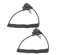 Annadue D TAP to DC Cable, Coiled Power Cord 40cm to 80cm with Low Resistor for BMCC BMPC Atomos DC Lights