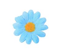Annadue Daisy Artificial Sun Flower Heads, Bulk for Wedding Party Decor, 100PCS Gerbera Flower Heads, Simulated Faux Flowers for DIY Crafts Home (Light Blue)