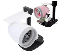 Annadue Desktop Turbo Fan with Humidifier, 3 in 1 Adjustable Jet Engine Shaped Cooling Fan with 15W Wireless Charging for Office Desk (Red Light)