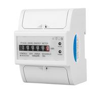 Annadue Digital KWh Meter, Din Rail Electric Meter 1 Phase 2 Wire 4P, Electronic Energy, 20A, KWh for Home Use, Din Rail Energy (20(80) A)