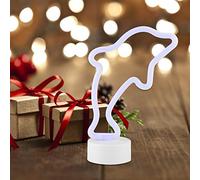 Annadue Dolphin Shaped LED Neon Light, Small Night Light Lamp, Night Neon Decor for Room Bedroom Wall Art
