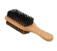 Annadue Double Sided Beard Brush, Bristles Beard Comb with Rubber Wood Handle, Stiff Boar Bristles Brush for Men, Detangling Grooming for Mustache