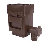 Annadue Downspout Filter, Leaf Filter Adapter for 3in 4in Drainpipe, Space Saving Weather Proof Gutter Downspout Guard (Brown)