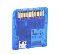 Annadue DS Game Card Reader Flash Card Reader for DS DSi 3DS with RP2040 MCU 6MB/s Dual Power Supply Open Source Design (Transparent Blue)